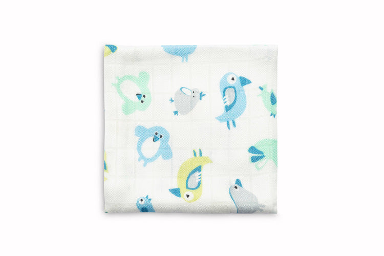 Бамбукова Пелена Син Birds 75X75