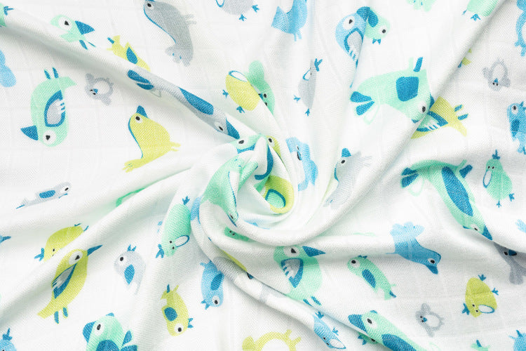 Бамбукова Пелена Blue Birds 75X75 --- BebeMama