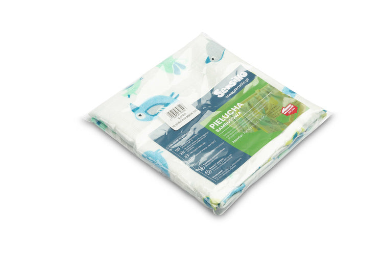 Бамбукова Пелена Blue Birds 75X75 --- BebeMama