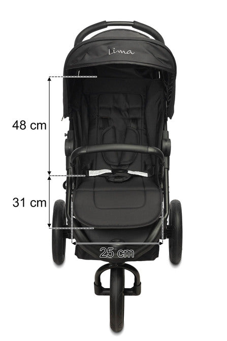 Детска Количка Lima Graphite Caretero --- BebeMama