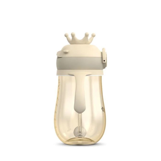 Бутилка Mio2 Със Сламка Кафява --- BebeMama