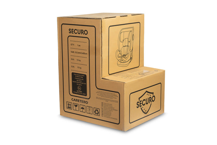 Scaun auto Securo i-Size IsoFix 0-36Kg Gri Caretero
