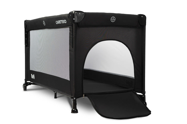 Tarc de joacă pliabil cu 2 niveluri și laterale rabatabile Esti Black Caretero