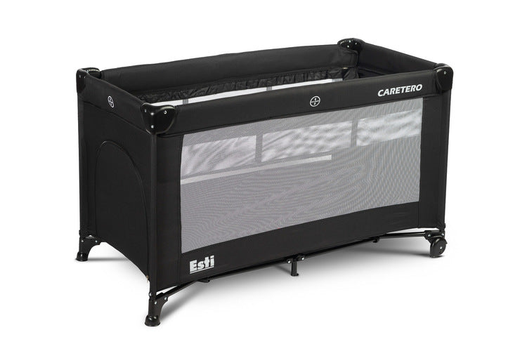 Tarc de joacă pliabil cu 2 niveluri și laterale rabatabile Esti Black Caretero