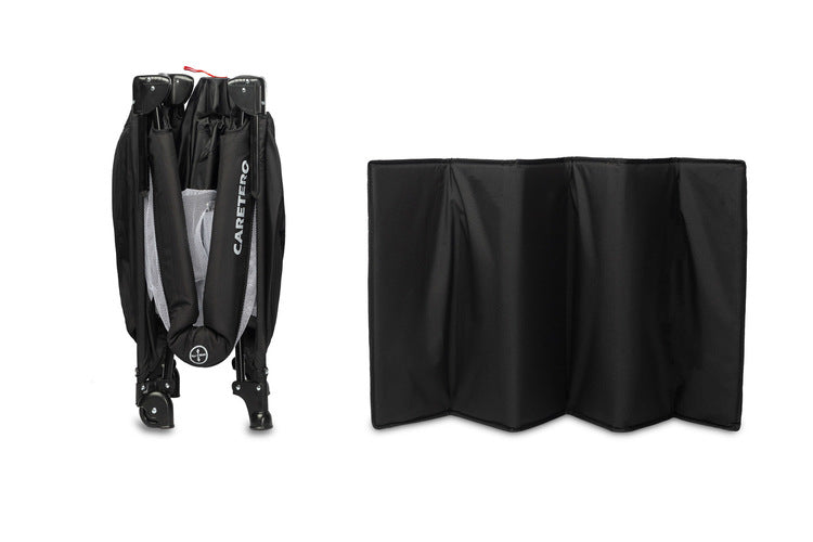 Tarc de joacă pliabil cu 2 niveluri și laterale rabatabile Esti Black Caretero