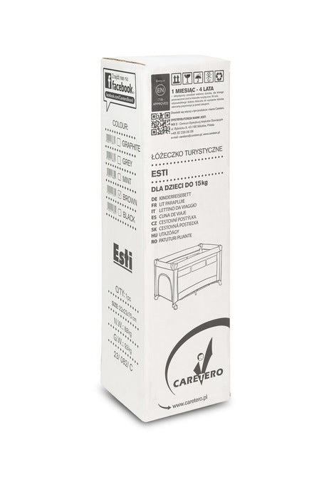 Сгъваема Кошара 2 Нива С Падаща Страна Esti Brown Caretero --- BebeMama