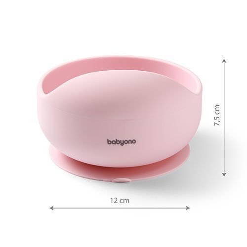 Cupă din silicon cu ventuză roz