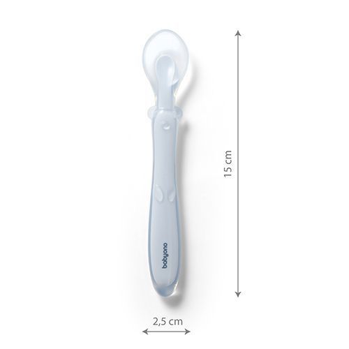 Lingură elastică din silicon, albastră