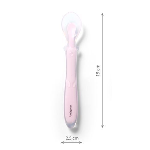 Lingură elastică din silicon roz