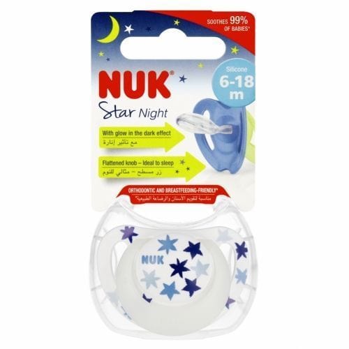 Залъгалка Star Night 6-18 - 1 Брой Nuk