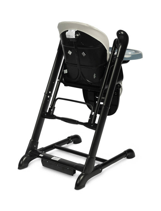 Столче За Хранене + Люлка Шезлонг Indigo Черен Grey Caretero --- BebeMama