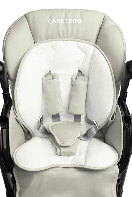 Столче За Хранене + Люлка Шезлонг Indigo Черен Grey Caretero --- BebeMama