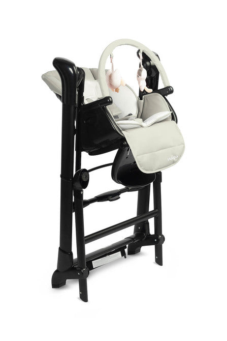 Столче За Хранене + Люлка Шезлонг Indigo Черен Grey Caretero --- BebeMama