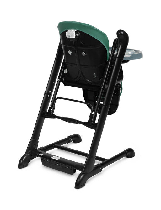 Столче За Хранене + Люлка Шезлонг Indigo Черен Зелен Caretero --- BebeMama