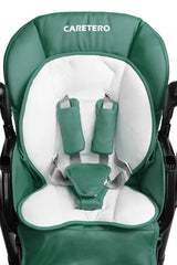 Столче За Хранене + Люлка Шезлонг Indigo Черен Зелен Caretero --- BebeMama