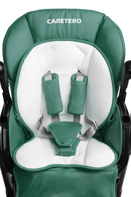 Столче За Хранене + Люлка Шезлонг Indigo Черен Зелен Caretero --- BebeMama