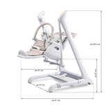 Столче За Хранене + Люлка Шезлонг Indigo Черен Зелен Caretero --- BebeMama