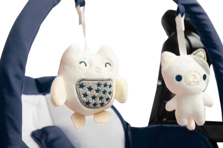 Столче За Хранене + Люлка Шезлонг Indigo Черен Navy Caretero --- BebeMama