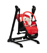 Столче За Хранене + Люлка Шезлонг Indigo Черен Wine Caretero --- BebeMama