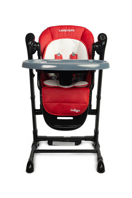 Столче За Хранене + Люлка Шезлонг Indigo Черен Wine Caretero --- BebeMama