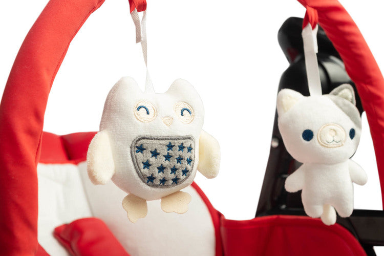 Столче За Хранене + Люлка Шезлонг Indigo Черен Wine Caretero --- BebeMama