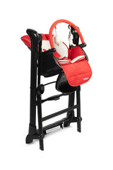 Столче За Хранене + Люлка Шезлонг Indigo Черен Wine Caretero --- BebeMama