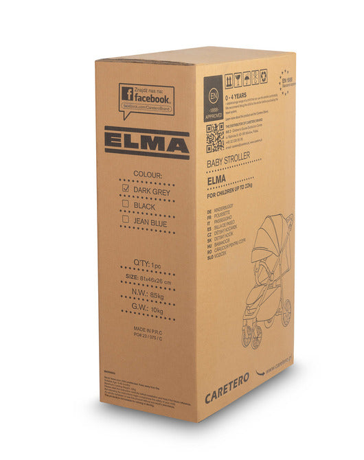 Количка Елма Тъмно Сива Caretero --- BebeMama
