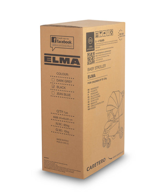 Количка Елма Черна Caretero --- BebeMama