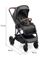 Количка Ratio Тъмно Сива Caretero --- BebeMama