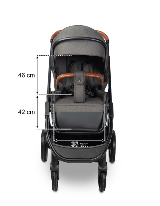 Количка Ratio Тъмно Сива Caretero --- BebeMama