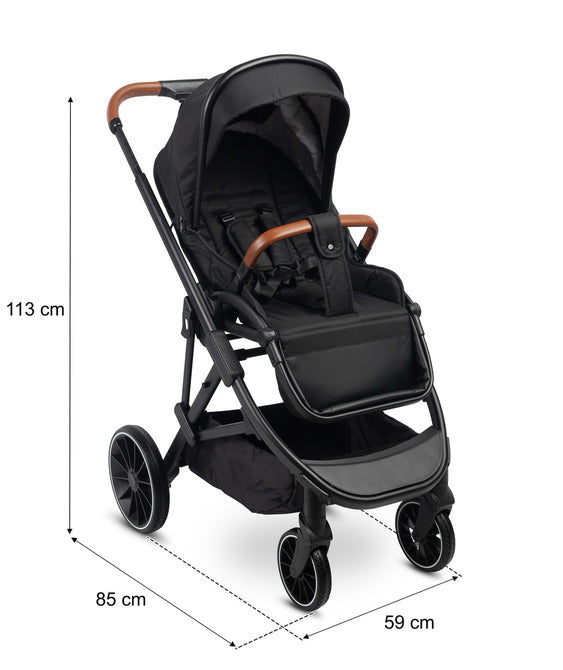 Количка Ratio Черна Caretero --- BebeMama