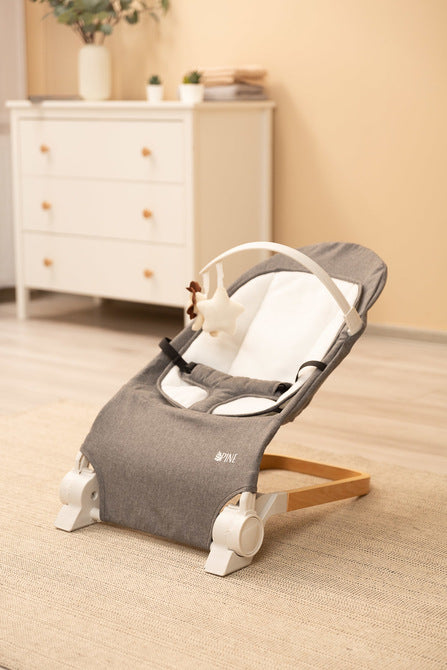 , baldachin gri pin, Caretero Chaise Lounge