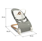 , baldachin gri pin, Caretero Chaise Lounge