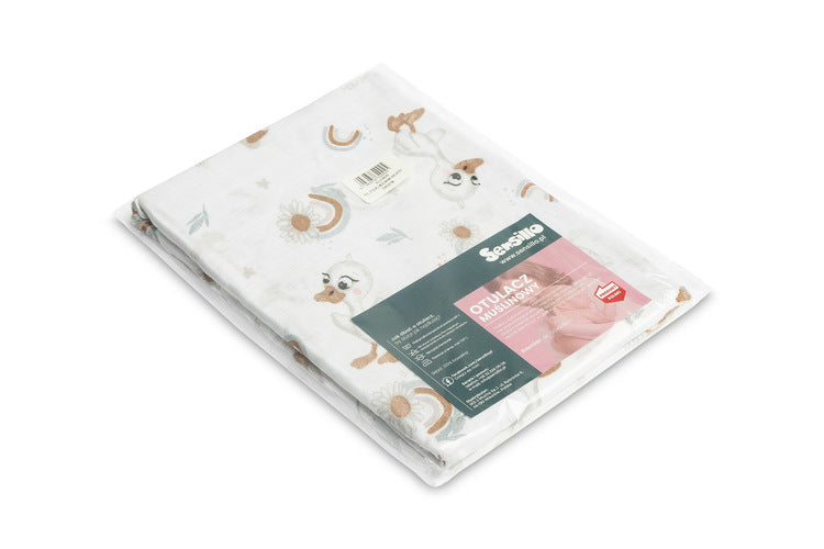 Scutec de muselină Rățușcă 120X120 cm