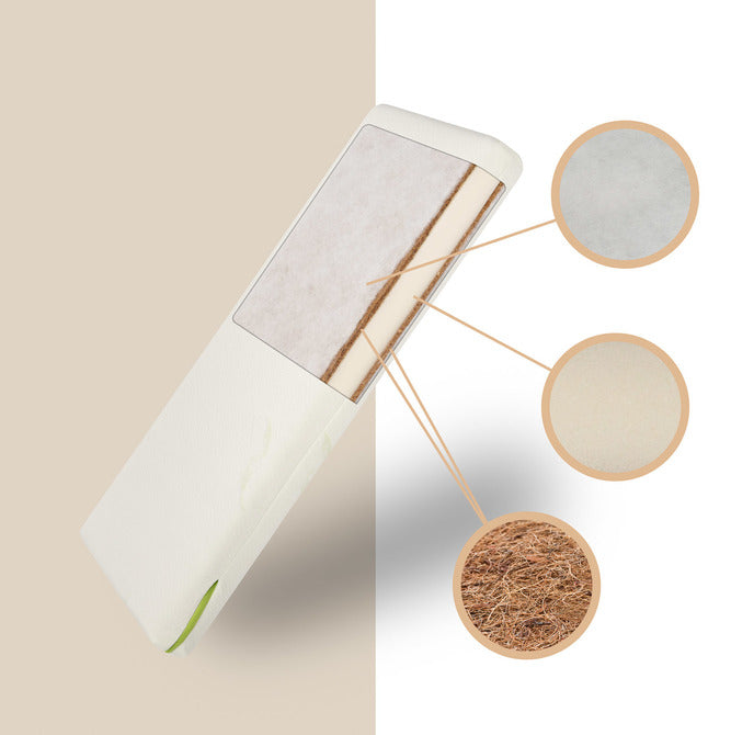 Saltea baschet Next To Me din nucă de cocos, 90 x 40, cu husă cu aloe vera