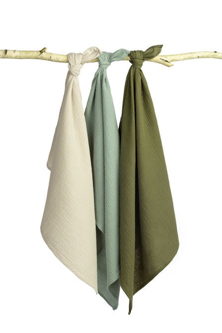 Scutece de muselină Uniform Green 3 Bucăți 60x80cm