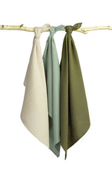 Scutece de muselină Uniform Green 3 Bucăți 60x80cm