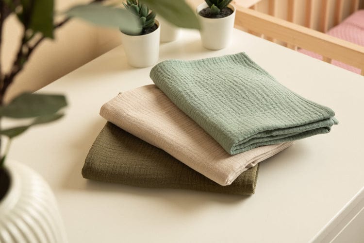 Scutece de muselină Uniform Green 3 Bucăți 60x80cm