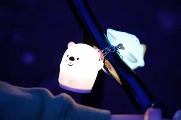 Lampă din silicon cu breloc, ursuleț strălucitor Gio-150