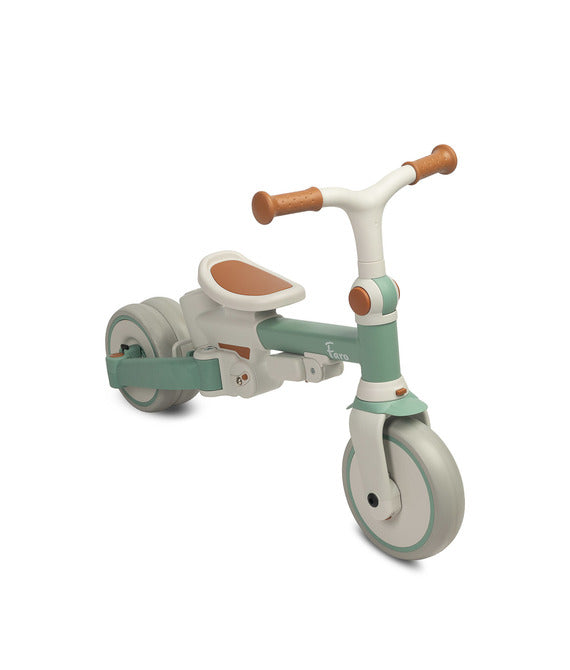 Tricicletă și bicicletă de echilibru 2 în 1 Faro Green Caretero Toyz