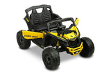 ATV/Buggy Jeep Maverick cu baterie, Caretero galben, cu jucării