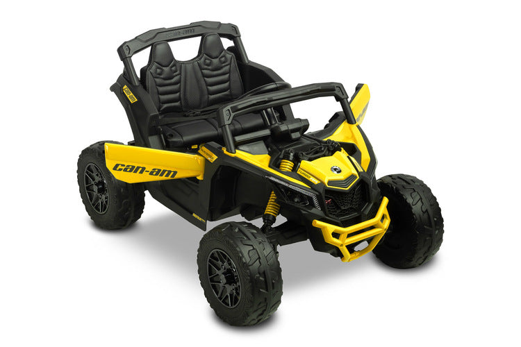ATV/Buggy Jeep Maverick cu baterie, Caretero galben, cu jucării