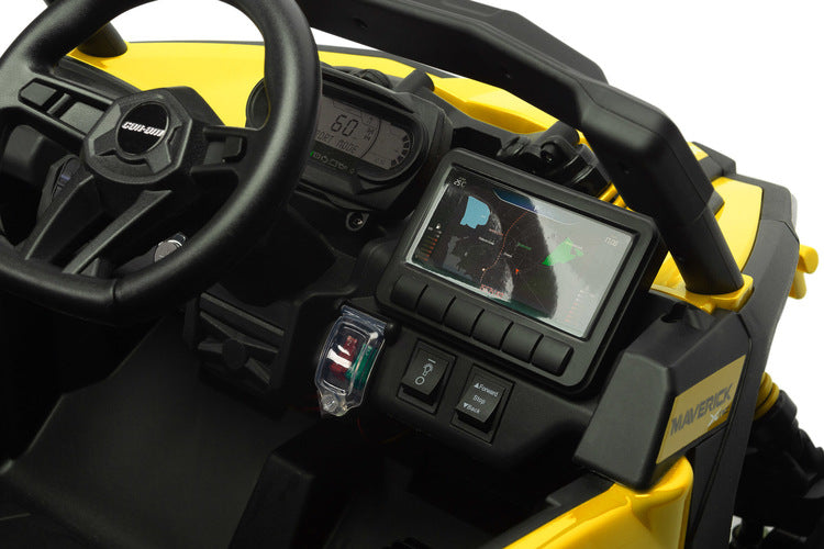 ATV/Buggy Jeep Maverick cu baterie, Caretero galben, cu jucării