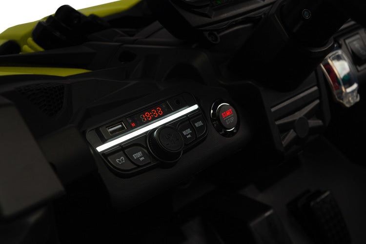 ATV/Buggy Jeep Maverick cu baterie, Caretero galben, cu jucării