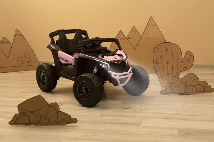 Atv/Buggy Jeep Maverick roz deschis cu baterie Caretero Toyz
