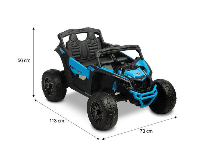ATV/Buggy Jeep Maverick cu baterie, Caretero galben, cu jucării
