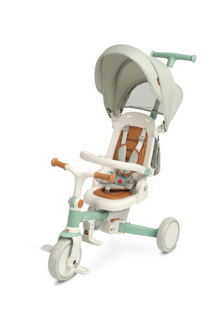 Tricicletă și bicicletă de echilibru 2 în 1 Faro Green Caretero Toyz