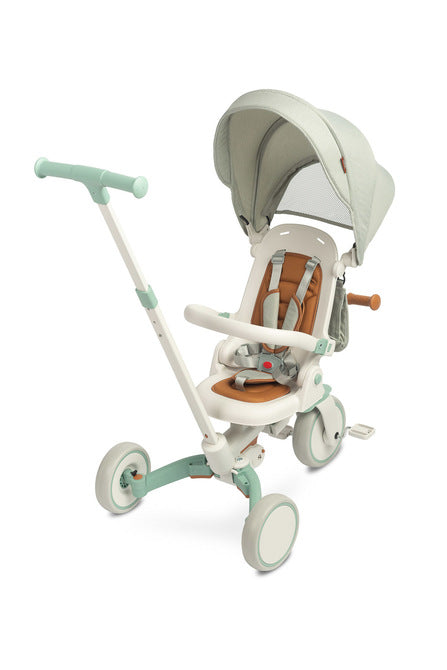 Tricicletă și bicicletă de echilibru 2 în 1 Faro Green Caretero Toyz