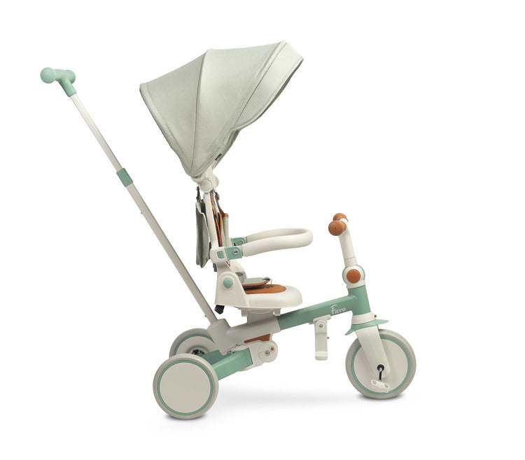 Tricicletă și bicicletă de echilibru 2 în 1 Faro Green Caretero Toyz