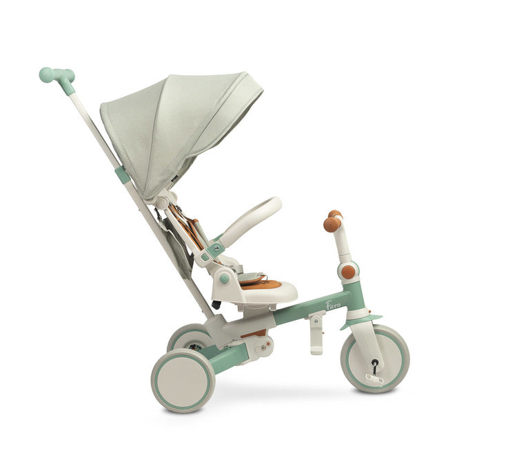 Tricicletă și bicicletă de echilibru 2 în 1 Faro Green Caretero Toyz